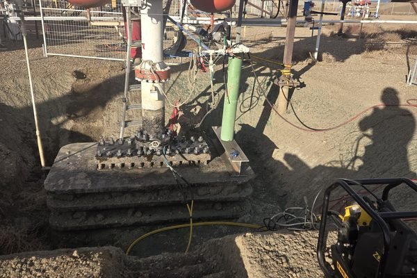 Emergency shutdown ESD valve field service at industrial facility